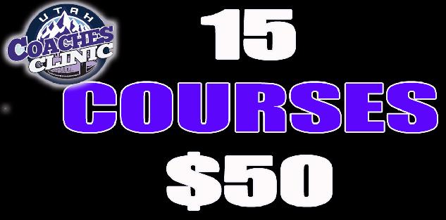 15 COURSES FOR $50