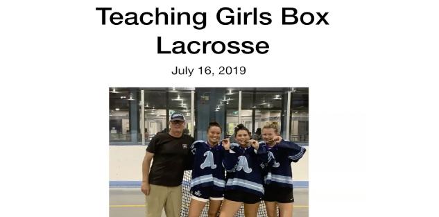 Teaching Box Lacrosse to Girls, Jamie Munro