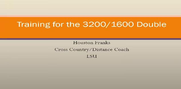 Training for the 1600/3200 Double