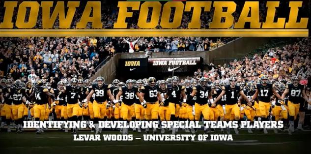 LeVar Woods, Iowa - Identifying and Developing Special Teams Players