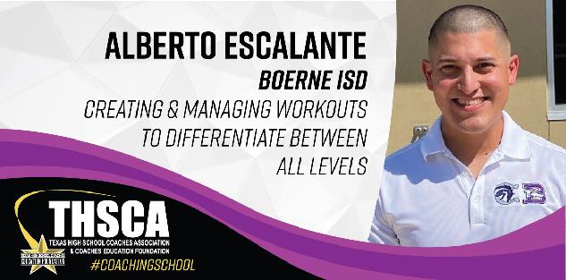 Alberto Escalante - Boerne - Creating & Managing Workouts for All Levels