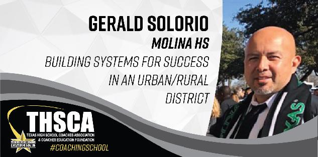 Gerald Solorio - Molina HS - Success in an Urban/Rural District