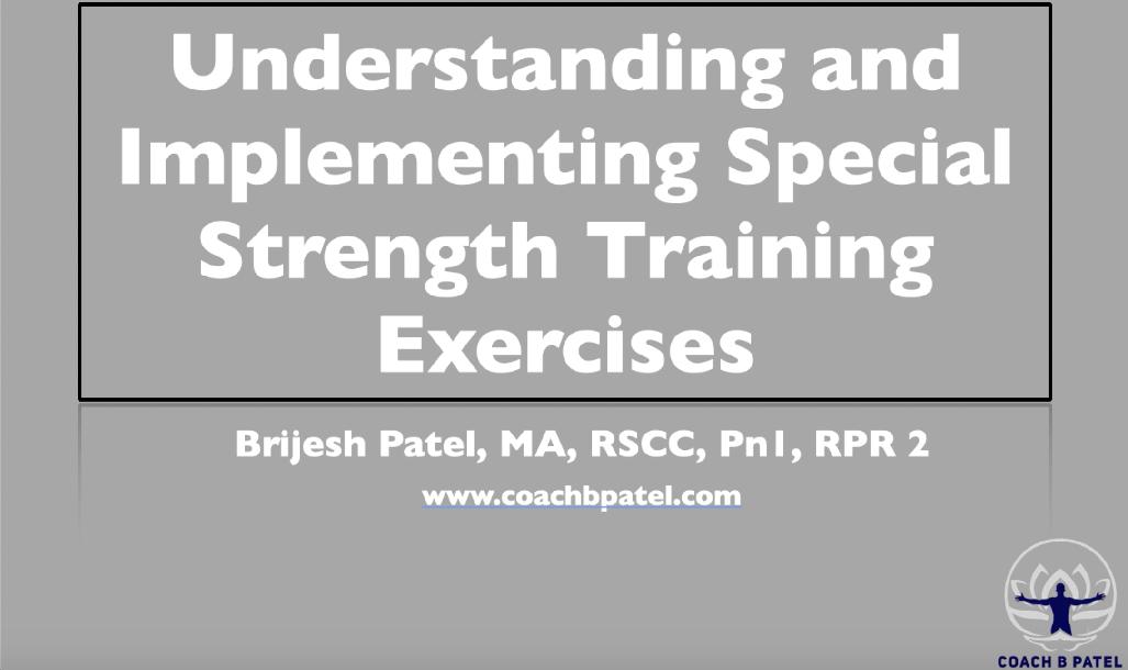 Understanding and Implementing Special Strength Training Exercises Understanding and Implementing Special Strength Training Exercises