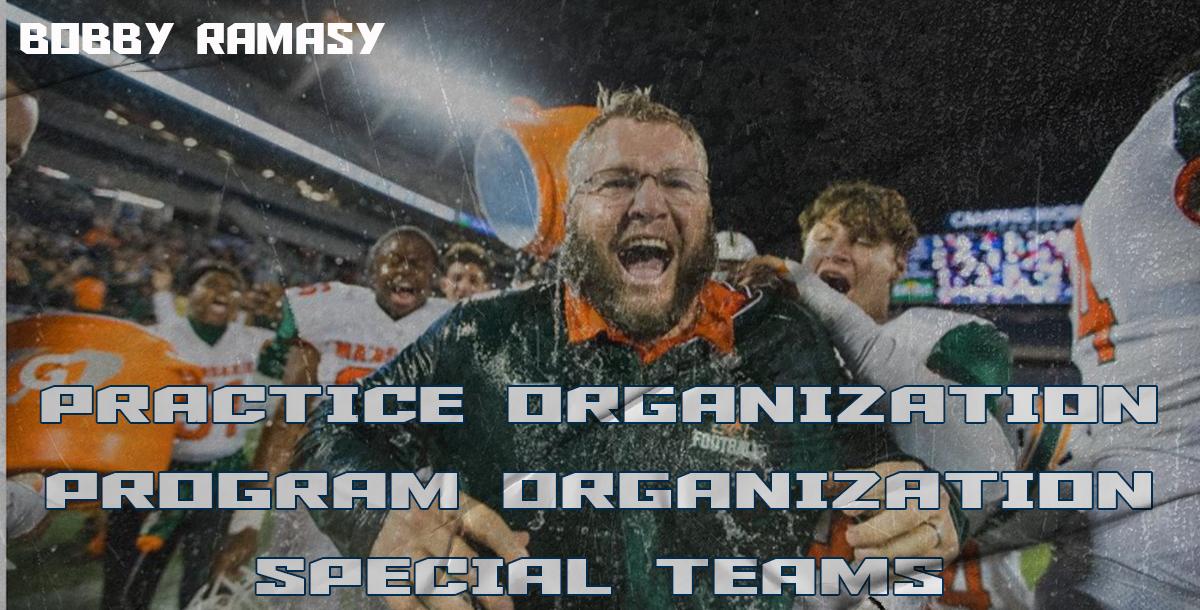 Practice Organization, Program Organization and Special Teams Practice Organization, Program Organization and Special Teams