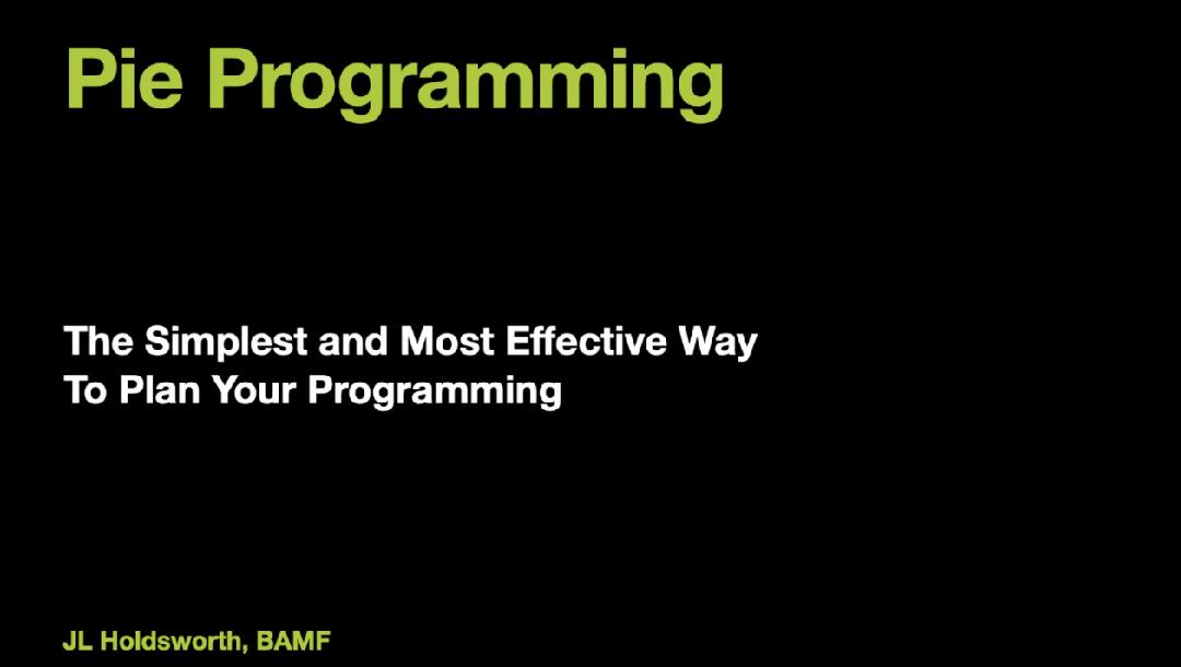 Pie Programming-J.L. Holdsworth Pie Programming-J.L. Holdsworth