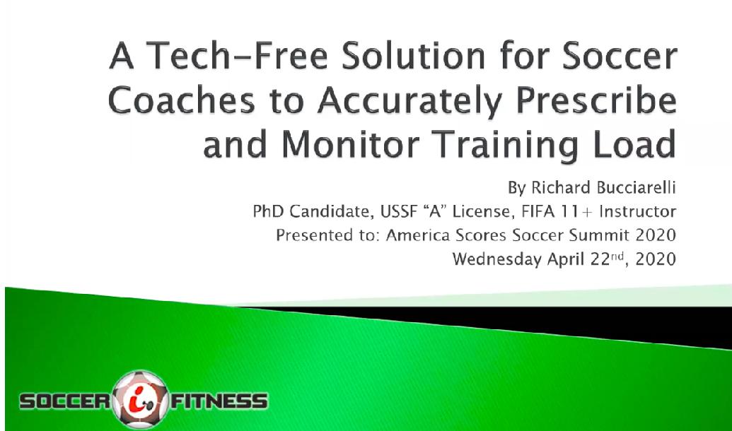 A Tech-Free Solution to Accurately Prescribe and Monitor Training Load A Tech-Free Solution to Accurately Prescribe and Monitor Training Load
