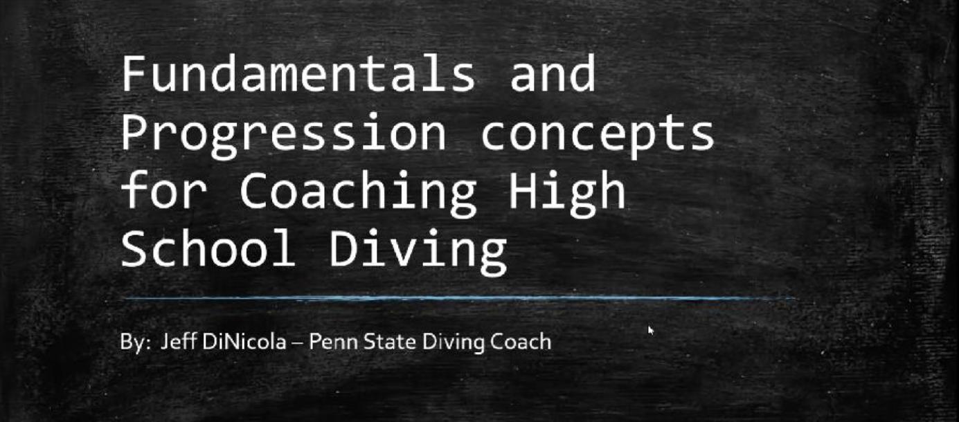 Fundamentals and Progressions for Coaching Diving Fundamentals and Progressions for Coaching Diving