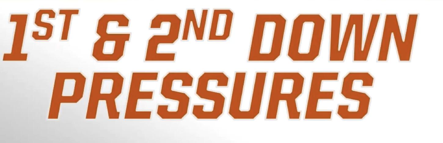 Noah Joseph - Texas 1st & 2nd Down Pressures Noah Joseph - Texas 1st & 2nd Down Pressures