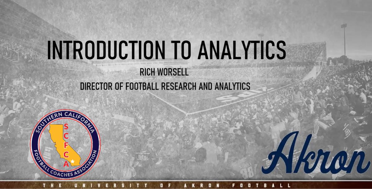 Rich Worsell - Getting Started with Analytics in Football Rich Worsell - Getting Started with Analytics in Football