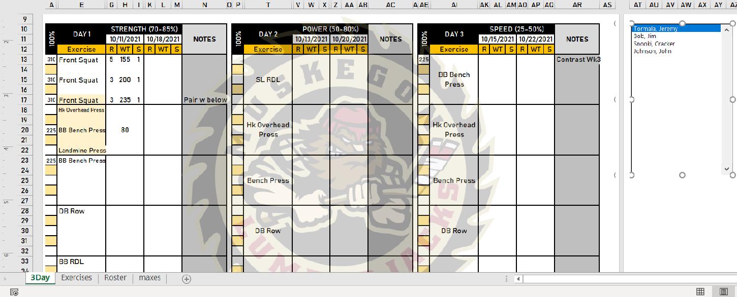 Create a strength training template with Microsoft Excel Create a strength training template with Microsoft Excel