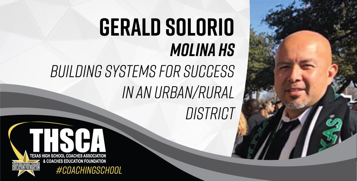 Gerald Solorio - Molina HS - Success in an Urban/Rural District Gerald Solorio - Molina HS - Success in an Urban/Rural District