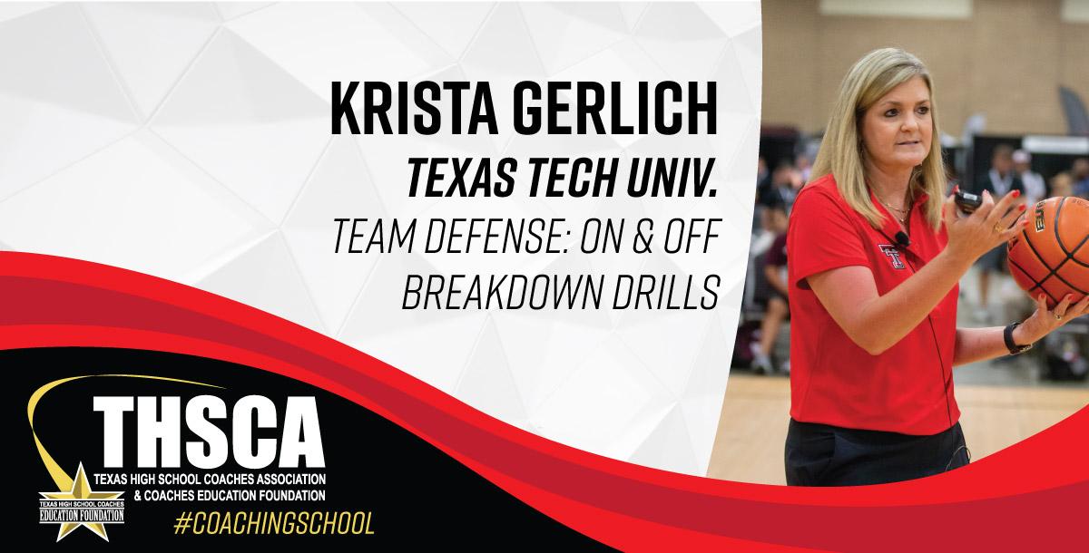 Krista Gerlich - LIVE BASKETBALL DEMO - Texas Tech - Team Defense Krista Gerlich - LIVE BASKETBALL DEMO - Texas Tech - Team Defense