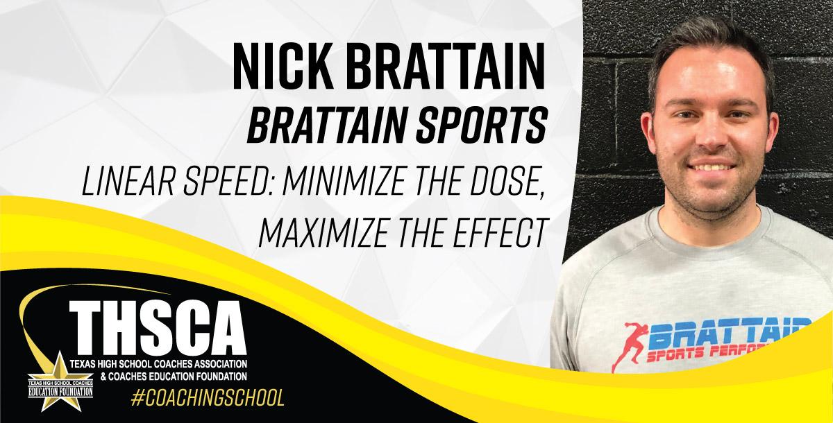 Nick Brattain - Brattain Sports Performance - Linear Speed Nick Brattain - Brattain Sports Performance - Linear Speed