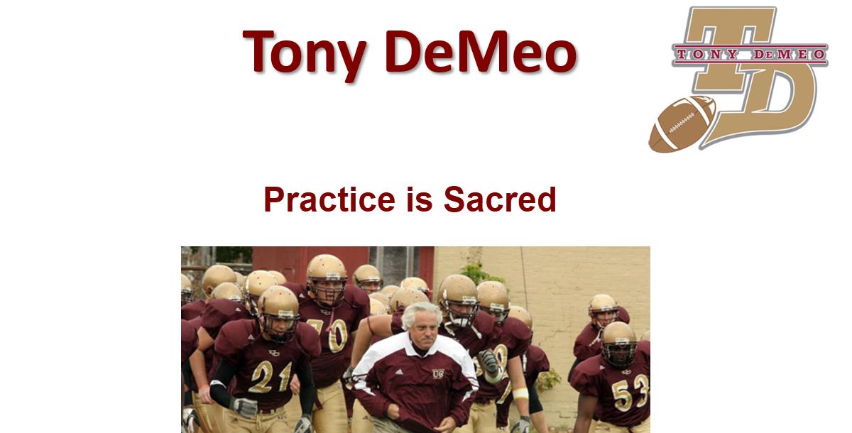 Practice is Sacred - Coaching the Triple Gun Offense Practice is Sacred - Coaching the Triple Gun Offense