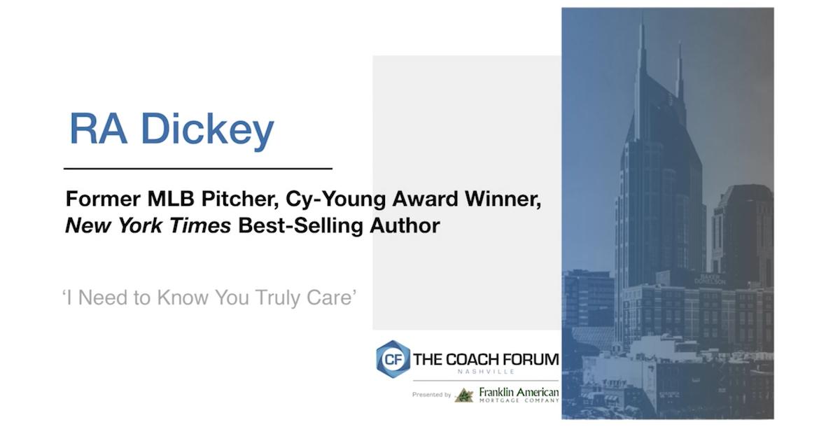 I Need to Know You Truly Care – RA Dickey I Need to Know You Truly Care – RA Dickey