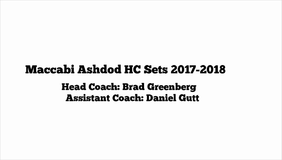 International Playbook: Maccabi Ashdod/Coach Brad Greenberg International Playbook: Maccabi Ashdod/Coach Brad Greenberg