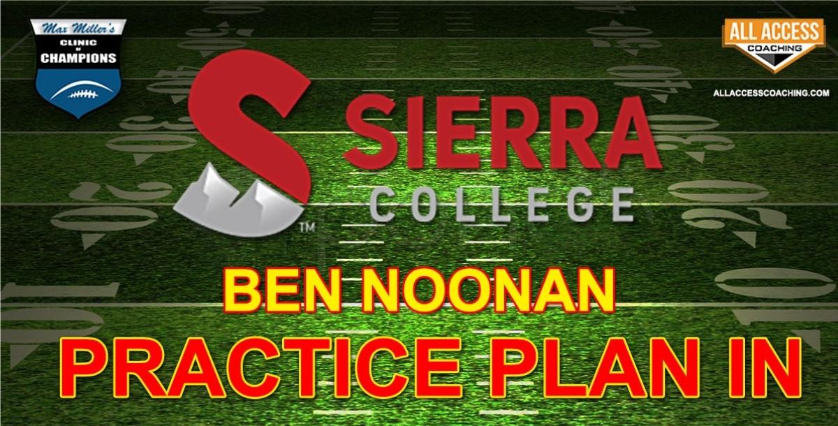 PRACTICE PLANS for the SPREAD OFFENSE - Sierra College PRACTICE PLANS for the SPREAD OFFENSE - Sierra College
