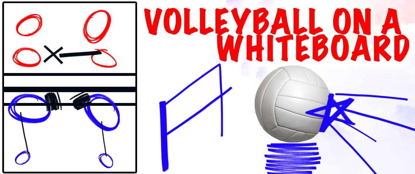 Volleyball on a Whiteboard Volleyball on a Whiteboard